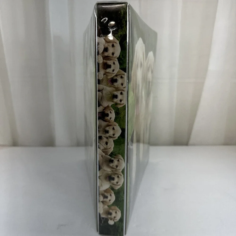 Vtg Keith Kimberlin Puppy Golden Retrievers 3 Ring Binder